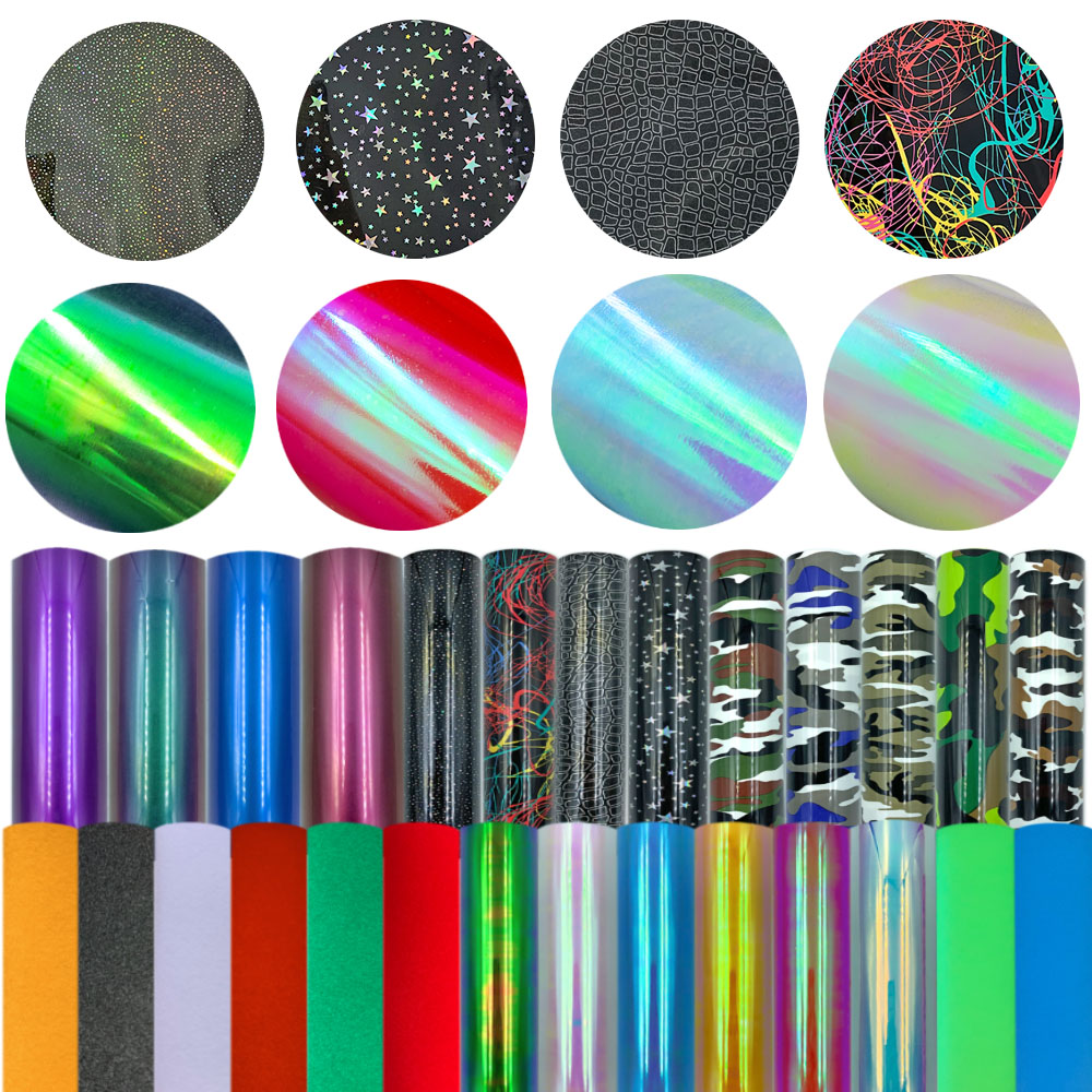 Glitter Vinyl Roll - 12' X 10' Various Iridescent Flock