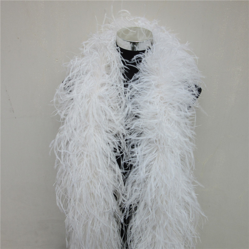 Feather Trim Marabou - 2 Meters 6 Layer White Natural