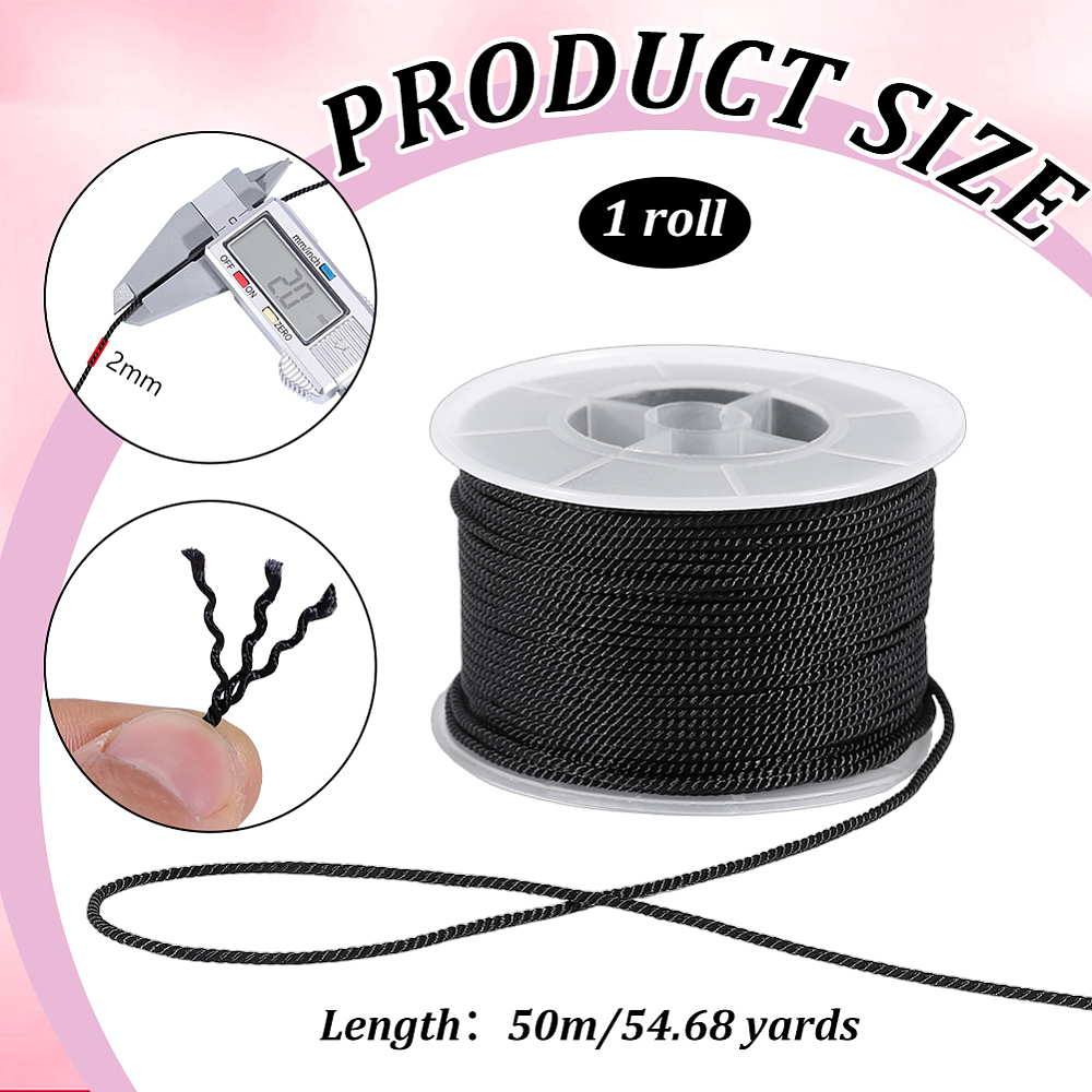 54.68 Yards Black Twisted Cord - Cord Trim Twisted review and price