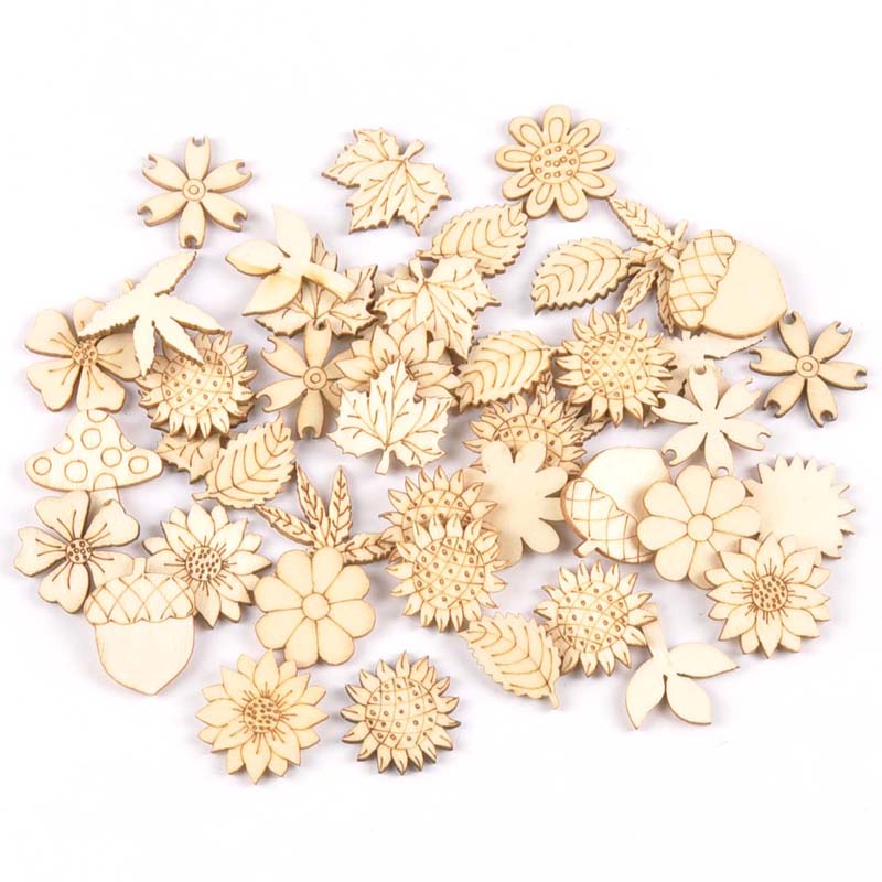 30Pcs 25-30mm Wood DIY Accesso - Embellishments For Scrapbooking review and price