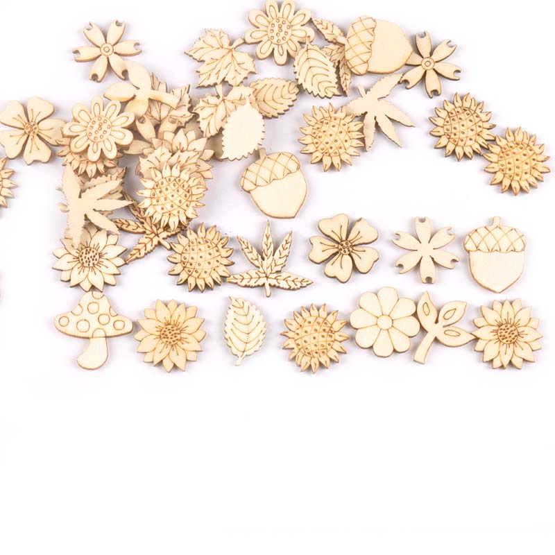30Pcs 25-30mm Wood DIY Accesso - Embellishments For Scrapbooking review and price