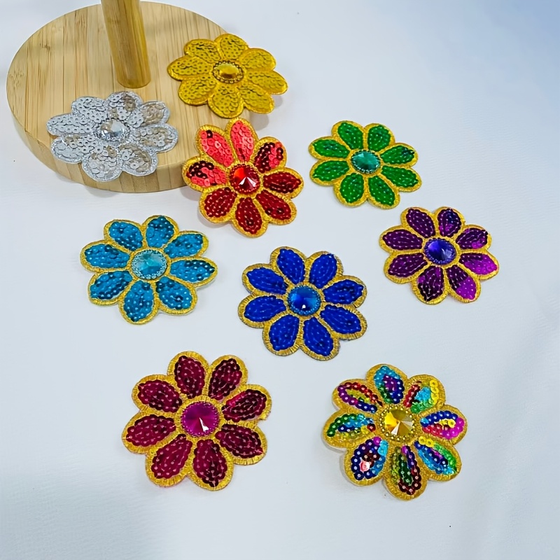 10Pcs Flower Sequined Applique - Applique Patch Flower review and price