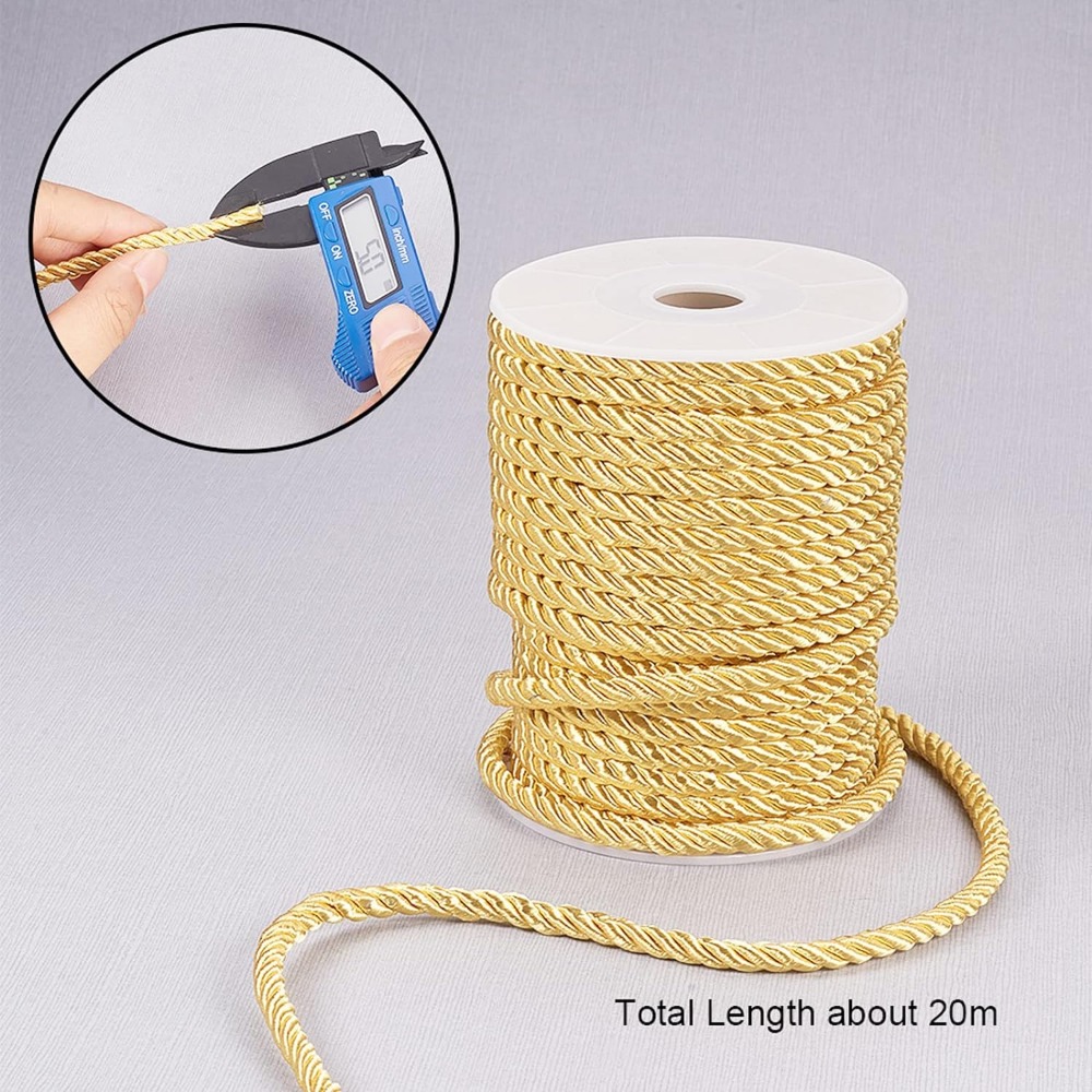 5mm 18 Yards Twisted Gold Rope - Cord Trim Twisted review and price