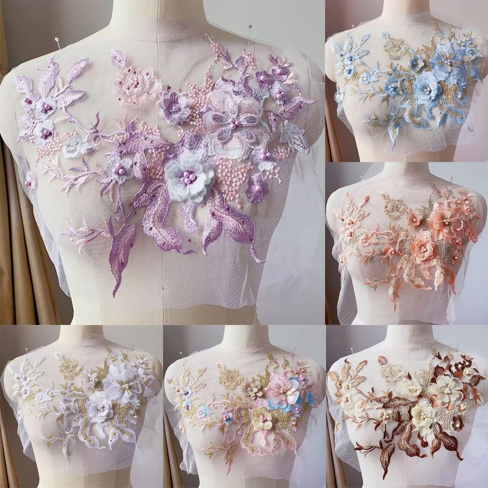 3D Flowers Beaded Lace Fabrics - Embellishments For Scrapbooking review and price