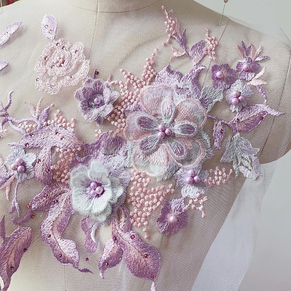 3D Flowers Beaded Lace Fabrics - Embellishments For Scrapbooking review and price