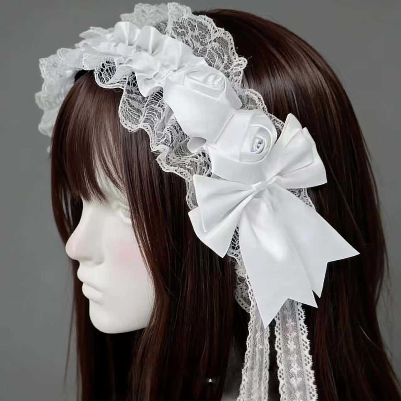 Gothic Lolita Lace Headbands f - Tassel Fringe Trim review and price