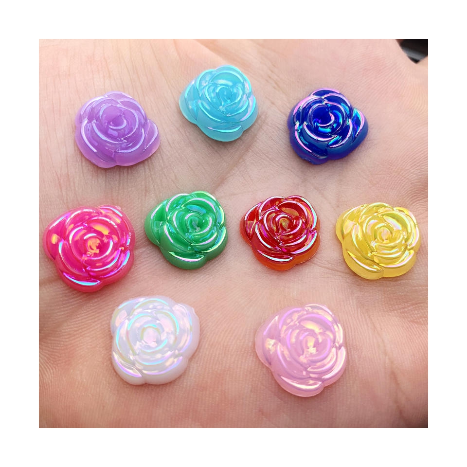 40pcs 14mm Gold Rose Flowers R - Embellishment Glue Craft review and price