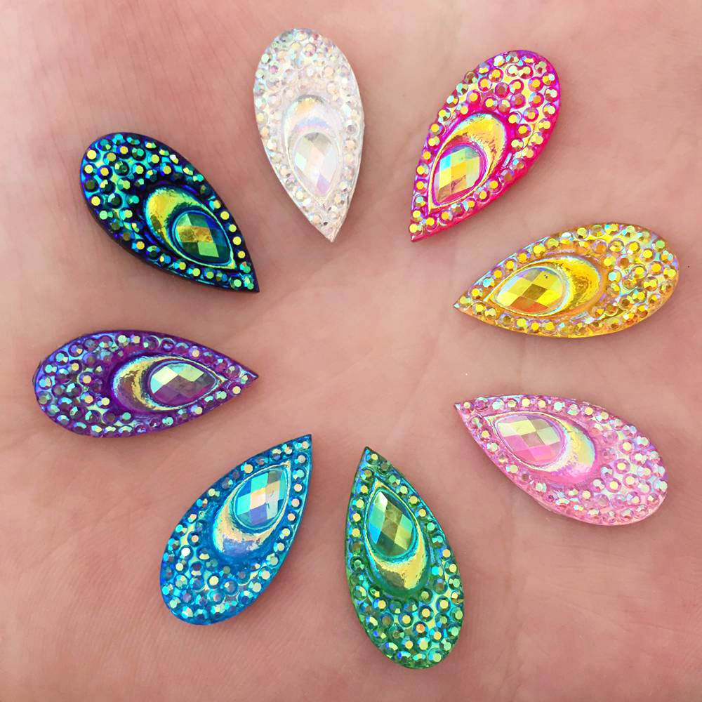 40PCS Resin 10*20mm Teardrop P - Embellishment Glue Craft review and price