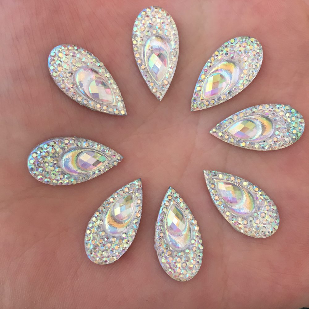 40PCS Resin 10*20mm Teardrop P - Embellishment Glue Craft review and price