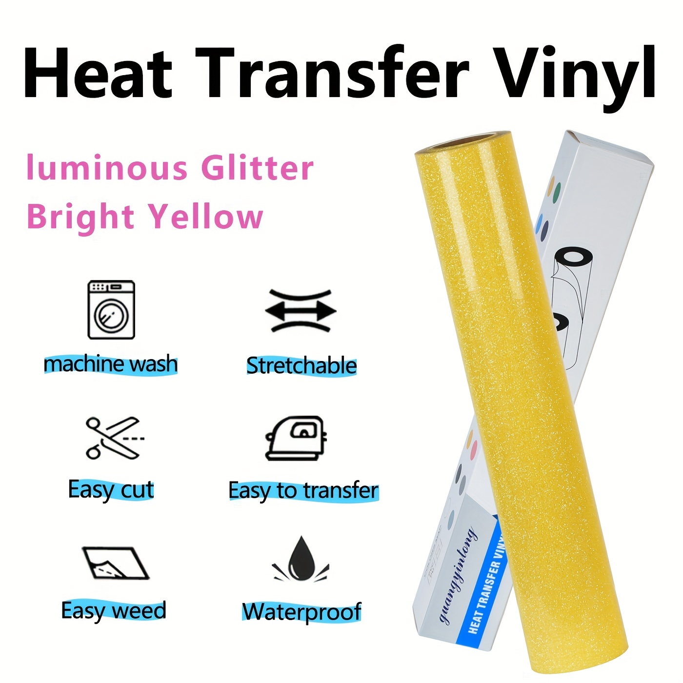 Glitter HTV Heat Transfer Viny - Glitter Vinyl Roll review and price