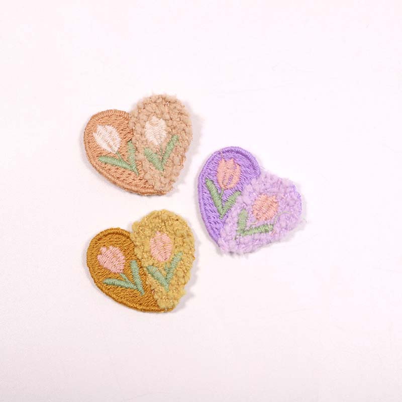 10PCS Wool Plush Love Flower A - Applique Patch Flower review and price