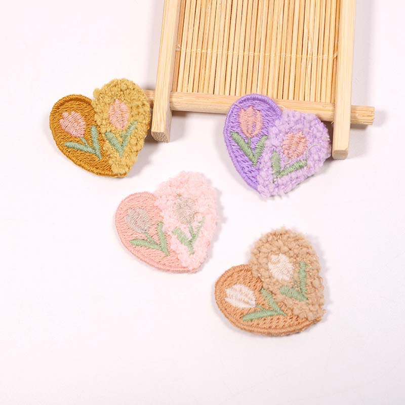 10PCS Wool Plush Love Flower A - Applique Patch Flower review and price