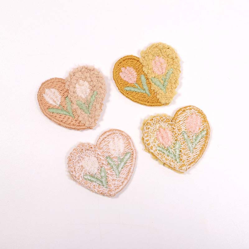 10PCS Wool Plush Love Flower A - Applique Patch Flower review and price