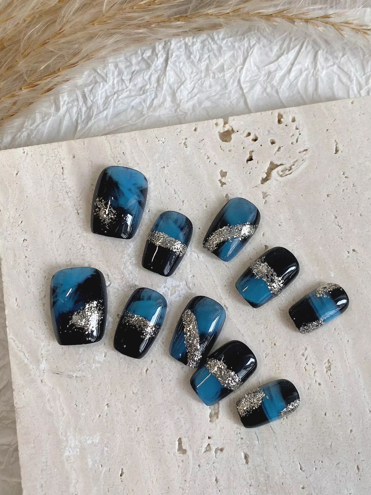 10-Pack Blue-Black Shimmer Gra - Glitter Vinyl Roll review and price