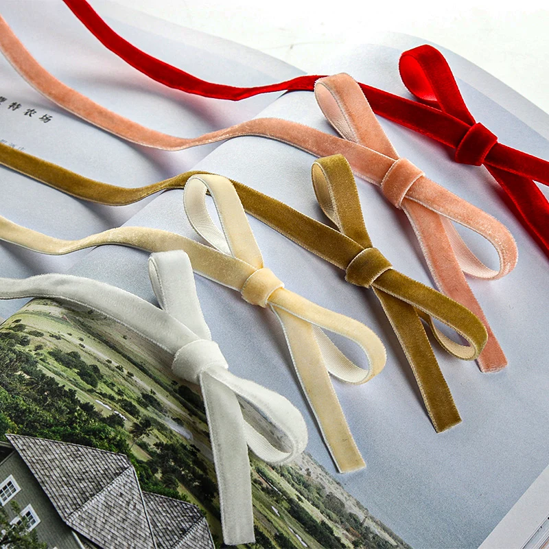 50Yards/roll Velvet Flocking R - Velvet Ribbon Roll review and price
