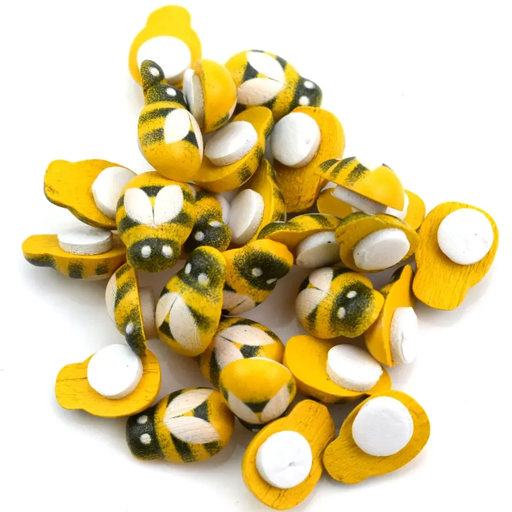 50pcs Yellow Wood Glue Buttons - Embellishment Glue Craft review and price