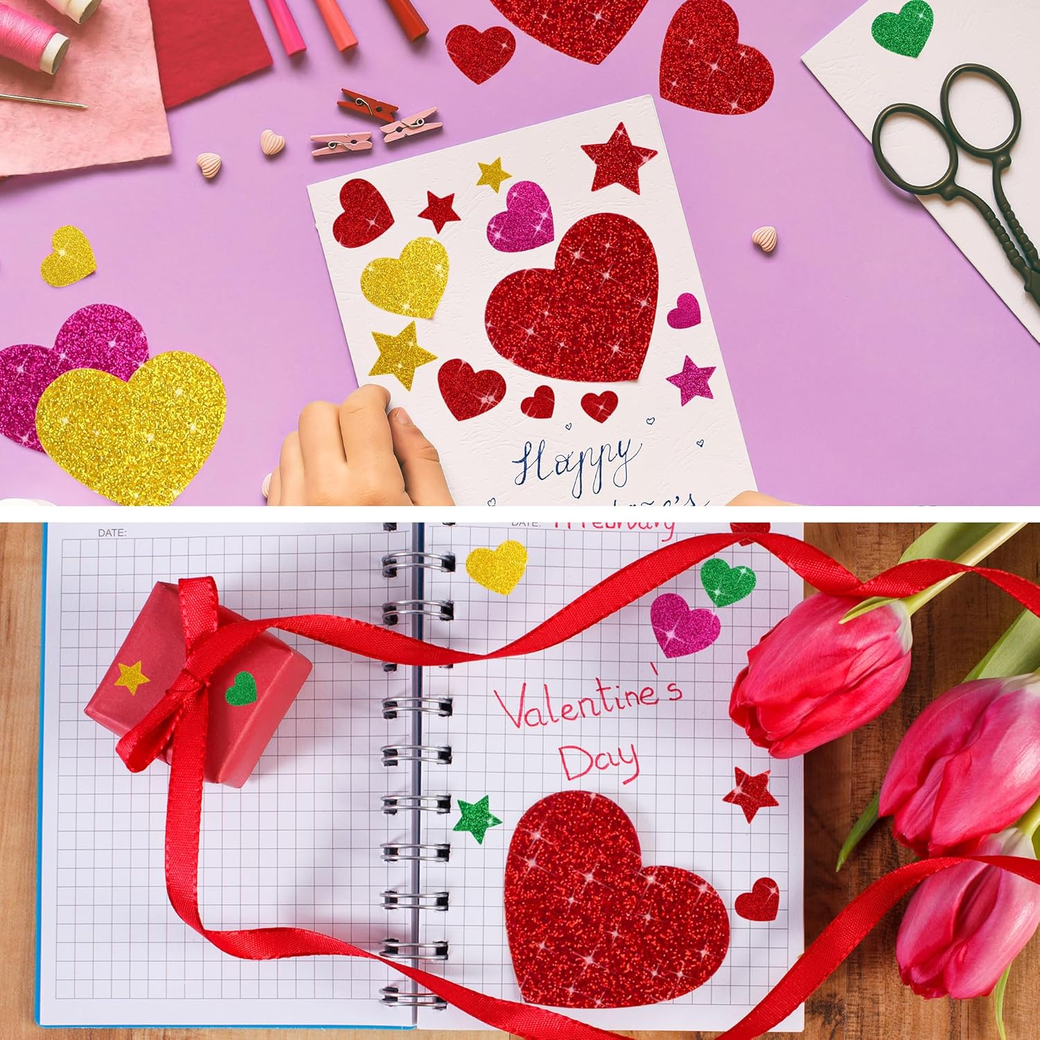 625Pcs Glitter Heart Foam Stic - Glitter Vinyl Roll review and price