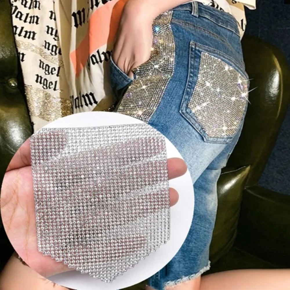 Luxury Rhinestone Patches Jean - Hotfix Rhinestone Sheet review and price