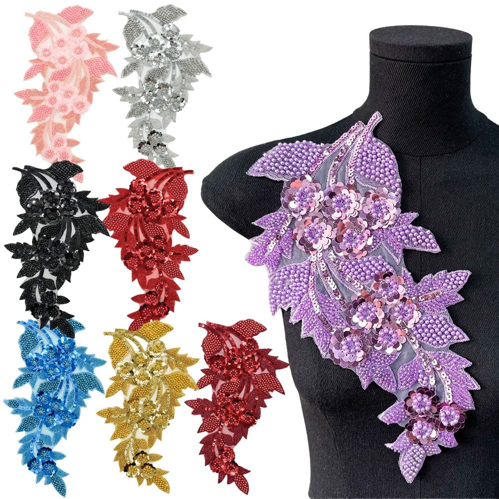 Fashion 3D Sequin Flower Patch - Applique Patch Flower review and price