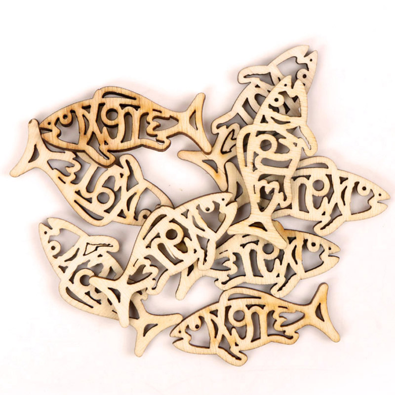Wooden Cute Fish Shape Arts Pa - Embellishments For Scrapbooking review and price