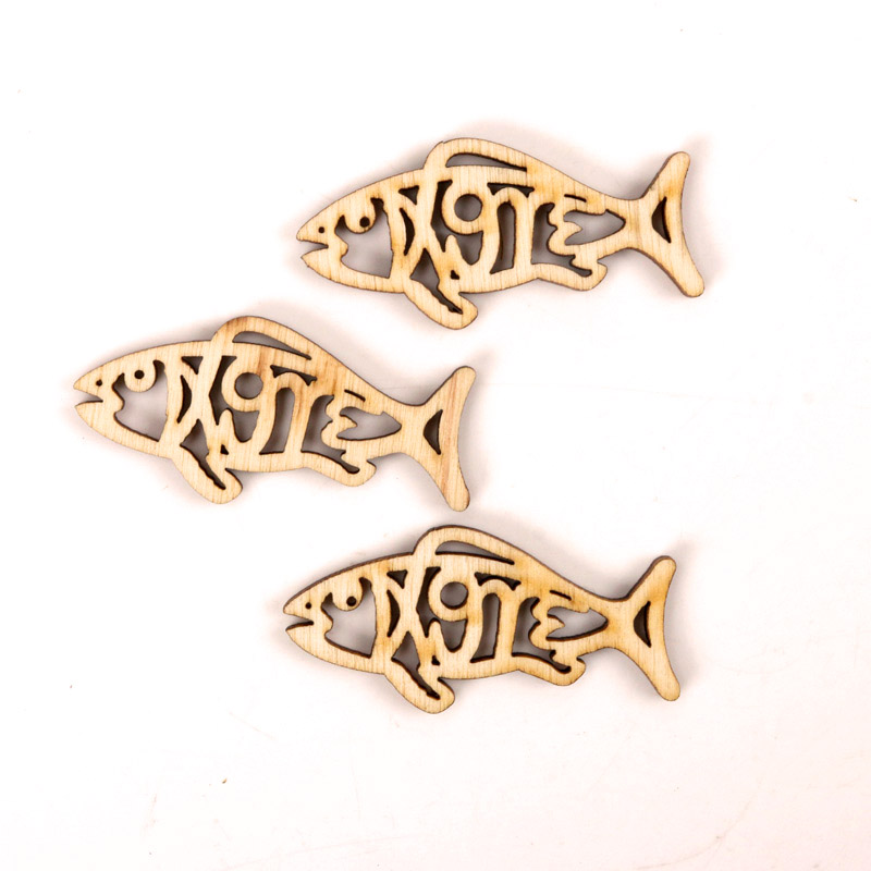 Wooden Cute Fish Shape Arts Pa - Embellishments For Scrapbooking review and price