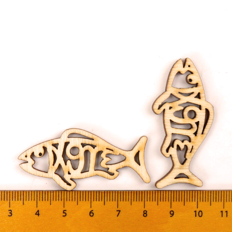 Wooden Cute Fish Shape Arts Pa - Embellishments For Scrapbooking review and price