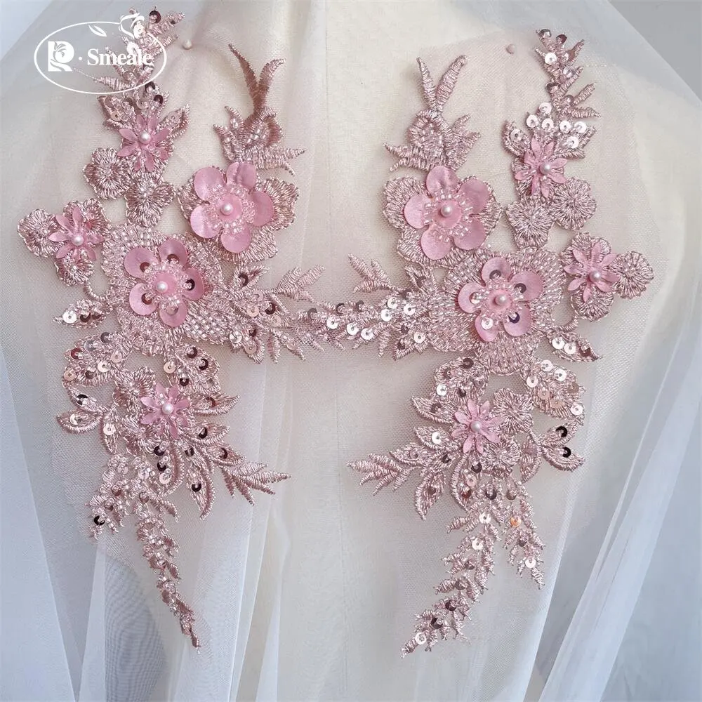 2PCS/1Pair New 12 Colors Sequi - Applique Patch Flower review and price