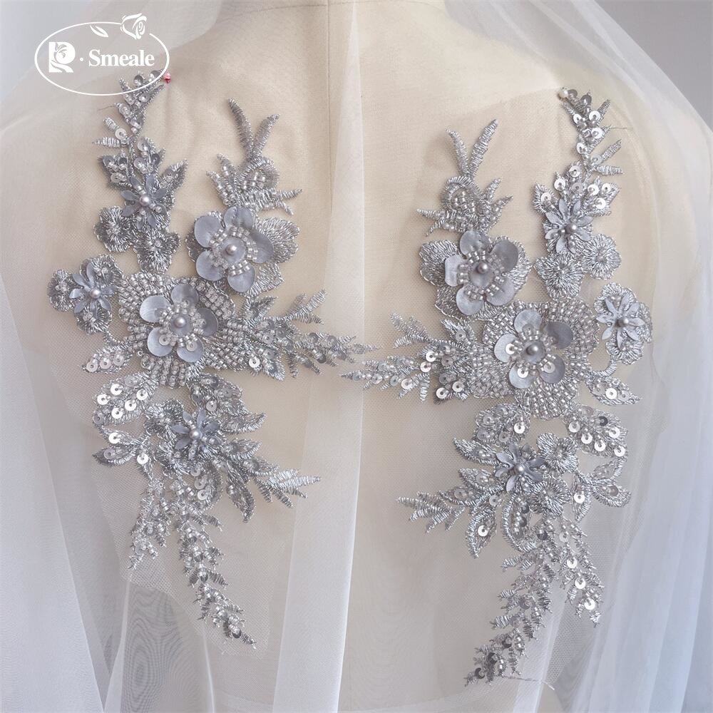 2PCS/1Pair New 12 Colors Sequi - Applique Patch Flower review and price