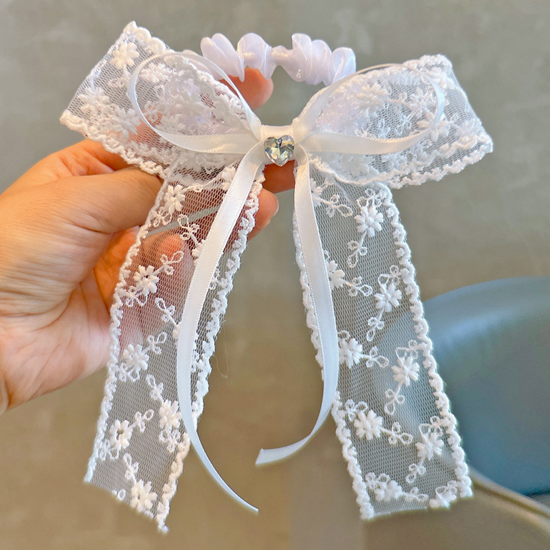 Elastic Hair Ties White Lace B - Tassel Fringe Trim review and price
