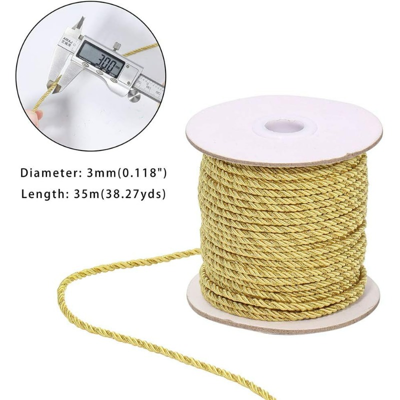 3mm / 35 Yards Metallic Twiste - Cord Trim Twisted review and price