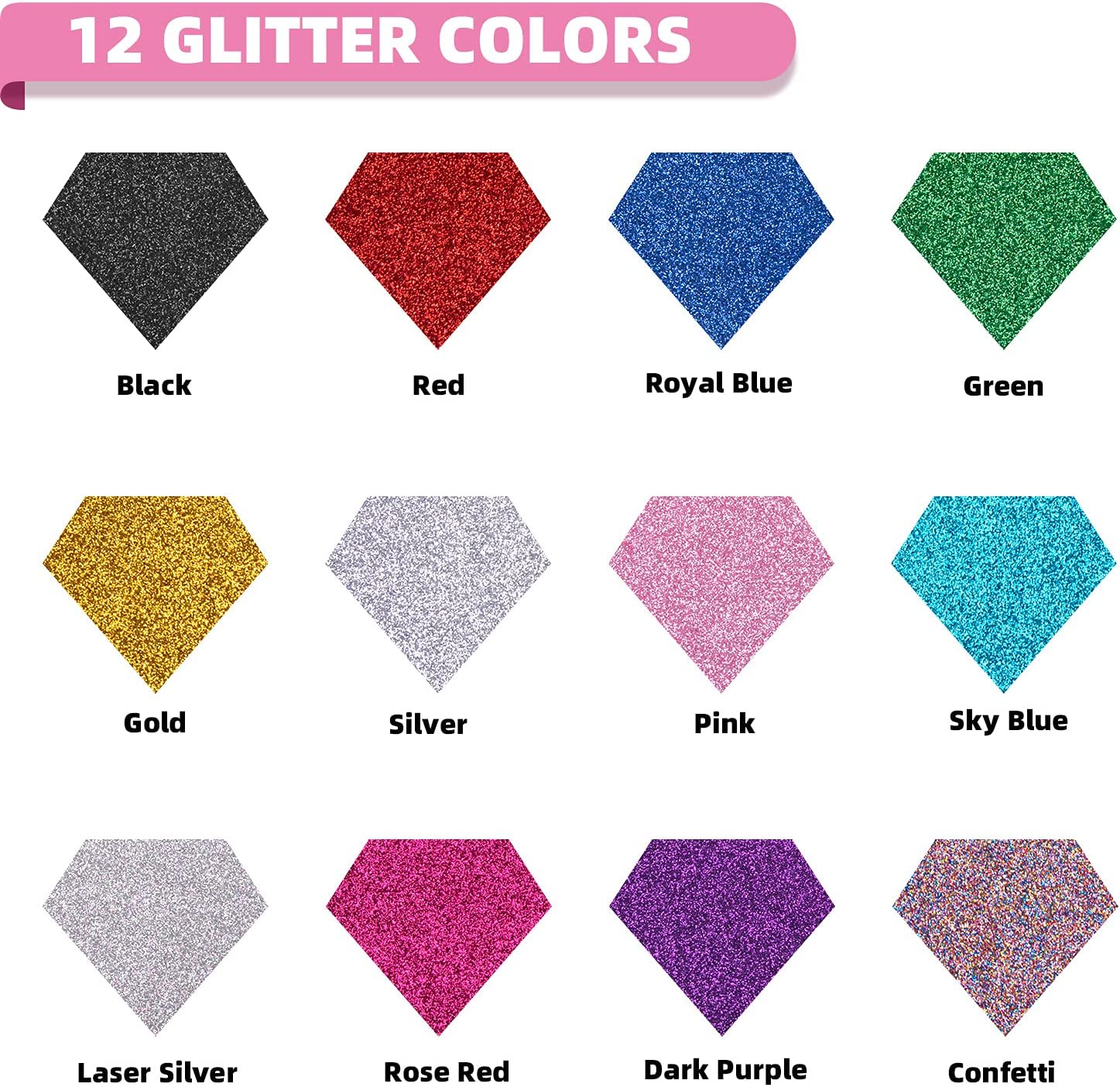 HTVRONT 12 Pack Glitter HTV He - Glitter Vinyl Roll review and price