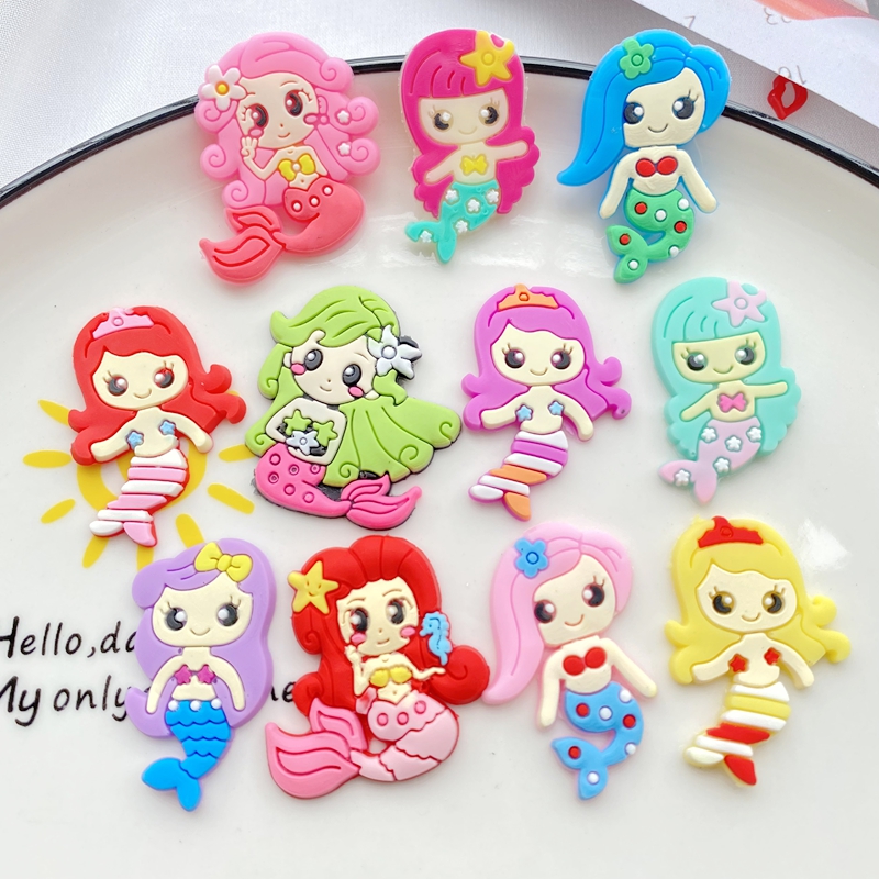 10pcs New Cute Cartoon Mermaid - Embellishment Glue Craft review and price