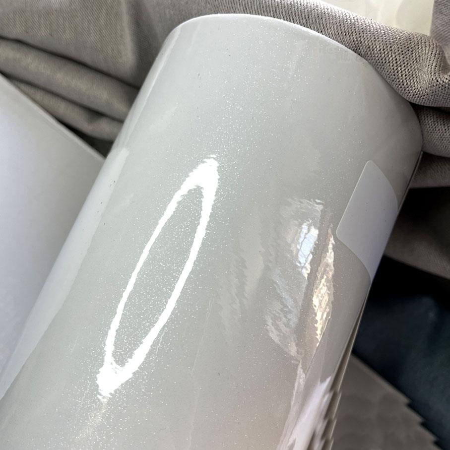 50cm*600cm High Glossy White G - Glitter Vinyl Roll review and price